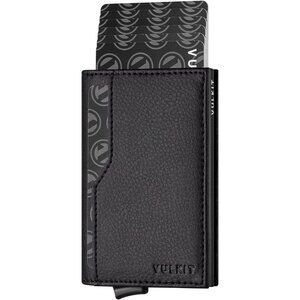 Card Holder with ID Window Pop Up Cards Slim Leather Wallet RFID Protection